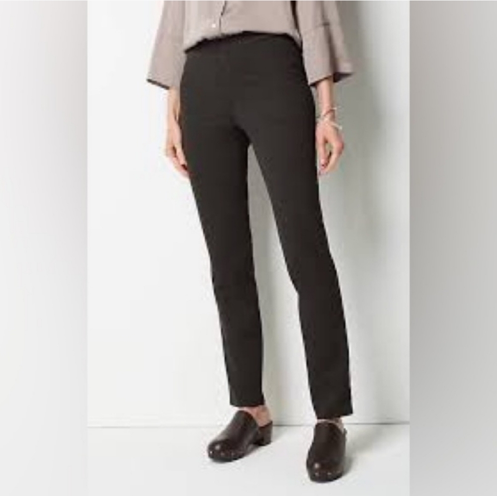 J. Jill Ponte Brown Skinny Seam Elastic Waist Stretch Pull on Ankle Leggings